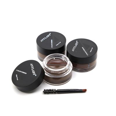 China Sweatproof Anylady 2 in 1 Vegan Brow Waterproof Pomade Eyebrow Stamp Long-lasting Waterproof Kit Brow 2 Colors Eyebrow Cream for sale