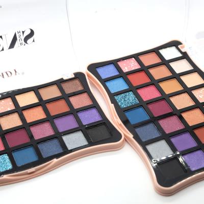 China Anylady Waterproof Customize Dye Eyeshadow Palette Private Label OEM Holographic Makeup 28 Colors During Eyeshadow Palette for sale