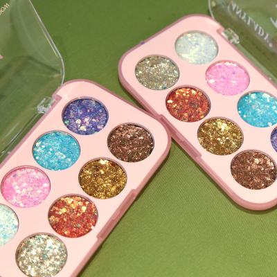 China Anylady Waterproof Private Label / Long Lasting Vegan Eyeshadow Diy Eye Make Up Palette To Customize Glitter Eyeshadow for sale