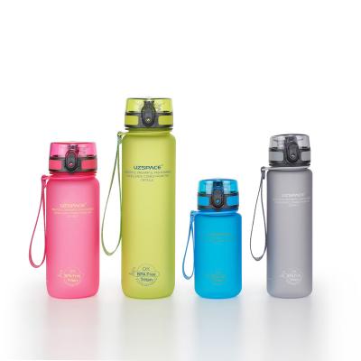 China New Sustainable Colorful Wide Mouth Tritan Bottle Bpa Free Sport 1000ml UZSPACE Water Bottle for sale