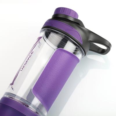 China UZSPACE 500ml Custom Viable Fitness Water Bottle BPA Free Plastic Spice Logo Gym Protein Shaker Bottle for sale