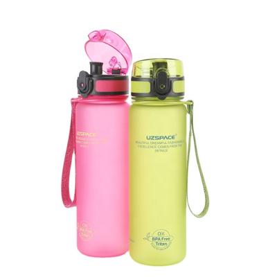 China Viable promotional good quality clear plastic drinking tritan water bottle 500ml vacuum for sale