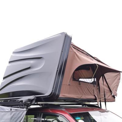 China Diagonal tie type car foldable aluminum anti-UV waterproof roof top tent for camping for sale