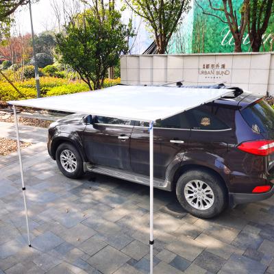 China Diagonal Tethering Type Car Side Awning Car Side Tent For Camping Change Room And Mesh Room Optional Tent for sale