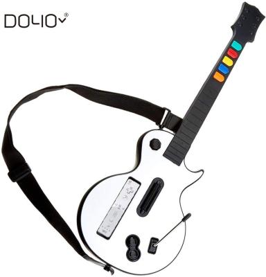 China ERGONOMIC White Wireless Hero and Rock Band with Straps Wii Guitar Controller for Hero and Rock Band Games for sale