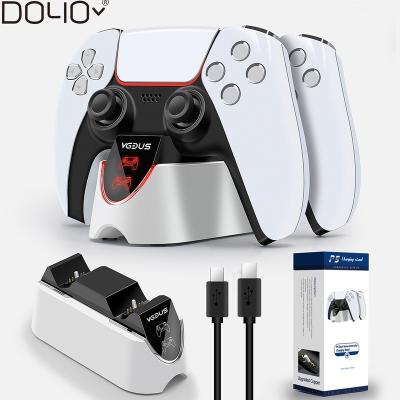 China Wholesale New Ps5 Controller Charging Station Factory Price Indicator Charger Dock Holder Fast Led Dual Charging Station For Ps5 Controller Joystick for sale