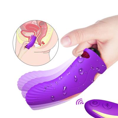 China Finger Vibrator Stimulator Women Clitoral Finger Vibrator with 9 Vibration Modes Textured Head for G Spot Clitoral Nipple Vagina Anal Vibrator for sale