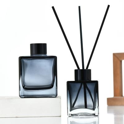 China 50ml 100ml 150ml 200ml 500ml Square Perfume Glass Perfume Diffuser Bottle Perfume Oil Bottle for sale