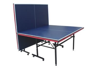 Chine Matériel en acier de Tableau de ping-pong de noir de taille standard avec le dessus de bleu de roues à vendre