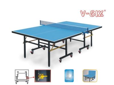 China Fáciles movibles de ping-pong plegamiento del mismo tamaño interior económico de la tabla del solo instalan en venta