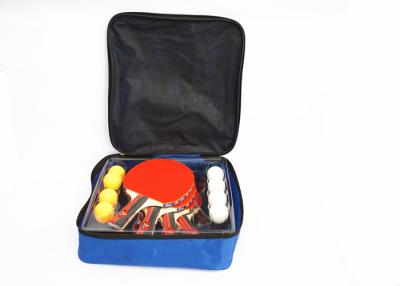 China Carry Bag Packing Table Tennis plaatste 4 Knuppels 8 ABS Ballen met Rubber Duurzaam Kleurenhandvat Te koop