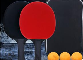 China 6.4mm van de het Pingpong Vastgesteld Winter van de Diktepopulier Houten Olympisch 3 Ster Zwart Recht Handvat Te koop