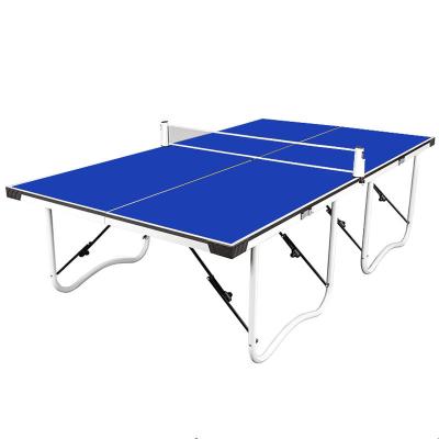 China 15MM MDF Official Size Ping Pong Table 4PCS Top Foldable Metal Leg With Post Net Paddles Balls for sale