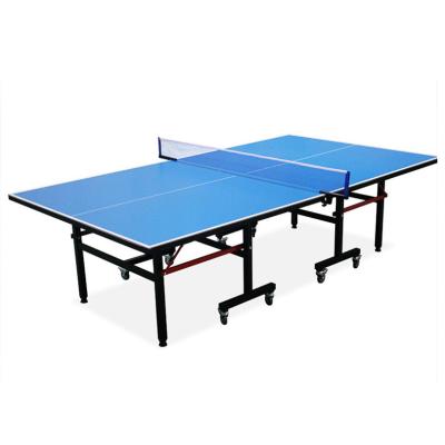 China OEM Outdoor Table Tennis Table SMC Top Board Folding Movable Blue Easy Assemble for sale