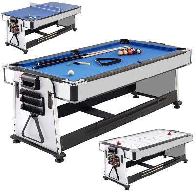 Chine Combiné à l'intérieur du Tableau de dîner de Ping Pong Table With Billiard Airhockey à vendre