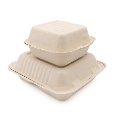 China Disposable Reed Lunch Box Tableware Material Bagasse Tableware Custom Food Container Paper for sale