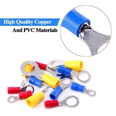 China Electronic Crimp Spade Terminal Matched Cable Connector Crimp Spade Insulated Ring Kit Fork Spade Tip Electrical Assembly for sale