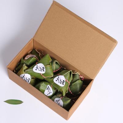 China Recycled materials manufacturers wholesale various types of dragon boat festival square high quality corrugated portable zongzi packaging boxes for sale