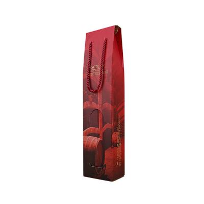 China Recycled Materials Free Design Logo Bottle Red Wine Packaging Wine Glass Custom Corrugated Paper Gift Box For Wine for sale