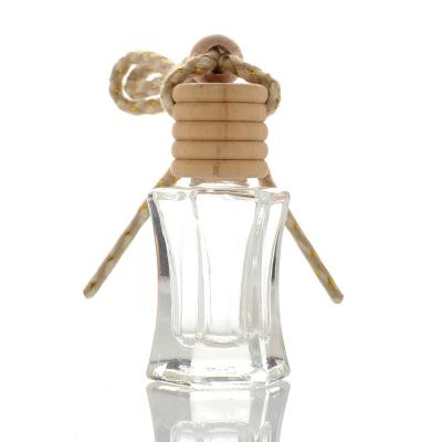 China Customized Car Pendant Cosmetic Transparent Glass Empty Perfume Bottle for sale