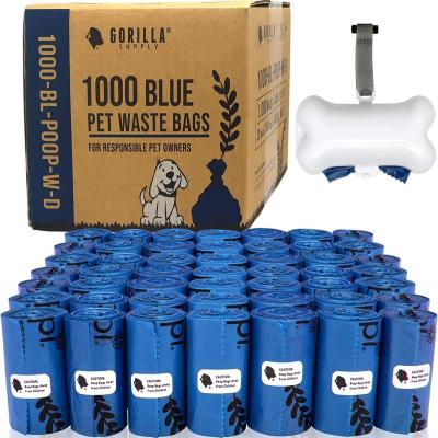 China Stored Pet Supplies Amazon Hot Sale Biodegradable Portable Pet Tear-Resistant PPE Poop/Waste Bags Dispenser and Leash for sale