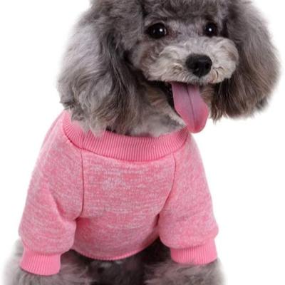 China Viable Wholesale Pet Clothes 2023 New Autumn Winter Sweater Cozy Dog Clothes Classic Plush Sweater Amazon Hot Sale for sale