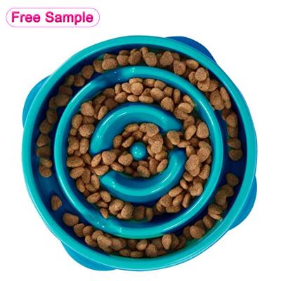 China Sustainable Pet Supplies Amazon Hot Selling Feeders Slow Dog Bowls For Large Dogs Educational Feeder Chewy Pet Food Bowl Fun Food for sale