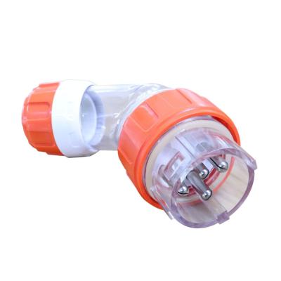 China Angle China High Quality IP66 Waterproof 20A 4 Pin Industrial Round Plug 500V, Industrial Angle Socket, as/nzs3123 Australia Industrial for sale