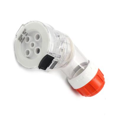 China Hot Sale ASC520 500V 20A 5 Pin Australian Industrial Outlet Waterproof Outdoor Angle Socket for sale