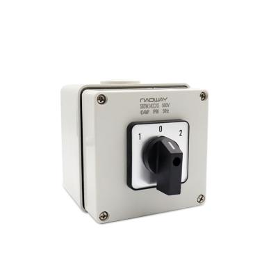 China JH IP66 56SW340C/O 500v 40A Plastic Waterproof Three Phase 5pin 3 Function Square Industrial Change Over Control Switches for sale