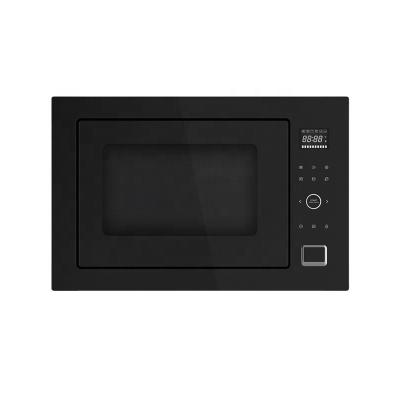 China Hotel Kitchen Appliances 34L Microwave Stainless Steel Cavity Black Full Touch Control With Grill Function Built In Microwave Oven for sale