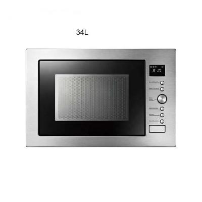 China Hotel Stainless Steel 34L Built In Microwave Grill Convection 10 Menus Self-Cooking Microwave Oven With LCD Display for sale