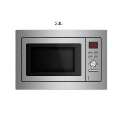 China Hotel Stainless Steel Pro Cavity 800W Microwave Oven Kitchen Electric Appliances 20L Built-in Microwave for sale