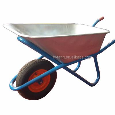 China Metal construction concrete russia wheel barrow/high quality wheelbarrow with galvanized tray wb6428 for sale