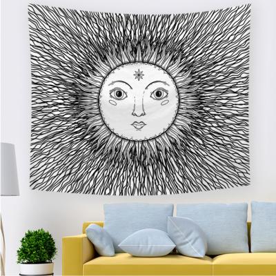 China WholesaleTapestries Traditional Sun Burning Hippy Psychedelic Tapestry For Aesthetic Bedroom for sale