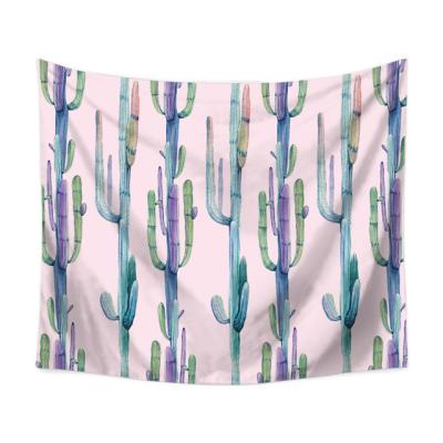 China Traditional Digital Print Wall Hanging 100% Polyester Cactus Plants Warm Home Decor for sale