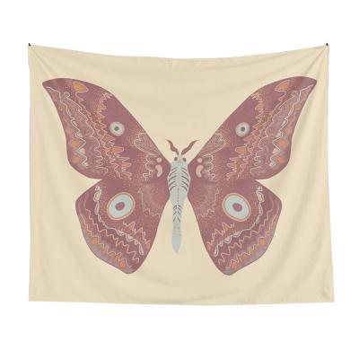 China Retro Beautiful Vintage Traditional Butterfly Tapestry Polyester Bohemian Wall Hangers For Room for sale