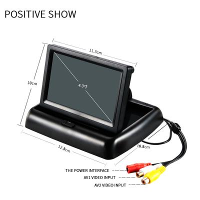 China 4.3 Inch Car Display Stand Monitor Rear View Car TFT LCD Monitor Stereo Desktop For Baby Car Monitor for sale