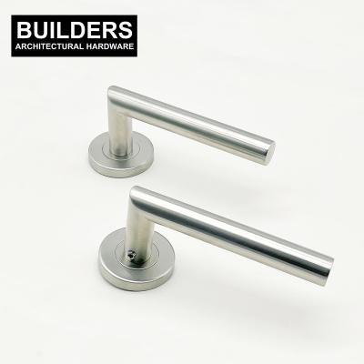 China BUILDERS modern high quality and best selling level type 304 stainless steel cavity tube door and window accessories wooden door handle for sale