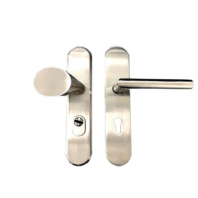 China Modern Protective Thickened Apartment Stainless Steel Panel Balcony Security Door Handle Door Set for sale