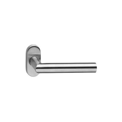 China Simply modern design with cover base oval stainless steel lever cavity door handle for sale