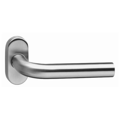 China Hot Sale Contemporary Modern Style Stainless Steel Rose Cover Lever Hollow Door Oval Handle for sale