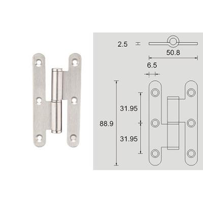 China 2.5MM Thickness Stainless Steel Folding Door Hinge Iron Modern Door And Window Hinges for sale