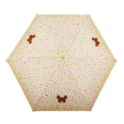 China Country Fashion Flower Copy Outside Full Umbrella Manual 3 Fold Open Body Umbrella for sale