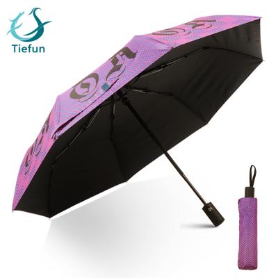 China Wholesale Custom CLASSIC Automotive 3 Fold Open UV Protection Portable Umbrella for sale