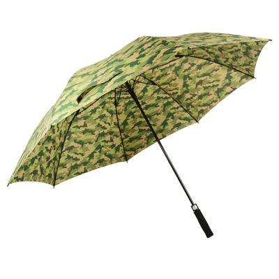 China Rainpproof Customized Size Golf Umbrella Luxury High Quality Extra Long Handle Camouflage 30Inch Golf Umbrella for sale