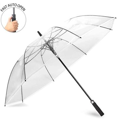 China 120 cm CLASSIC transparent golf umbrella with long handle for sale