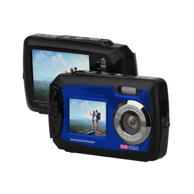 China Professional HD Digital Camera 4X Zoom Dual Screen Shockproof Camera IE090 for sale