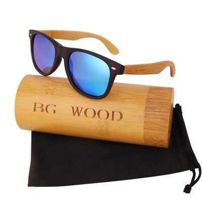 China BAMBOOSUNGLASSES/FASHION SUNGLASSES 2021 Handmade CE Approved Wooden Gafas Polarized Logo Bamboo Sunglasses Custom Made for sale