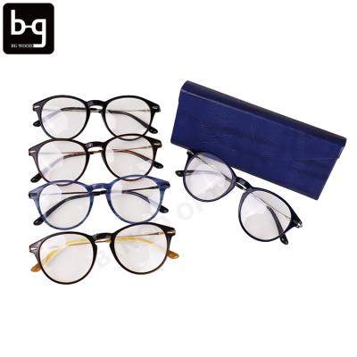 China Wholsale Men's Retro Prescription Glasses Wholesale Acetate Women Optical Eyewear Frames for sale